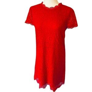 Francesca's Collections Red Lace Dress Size L